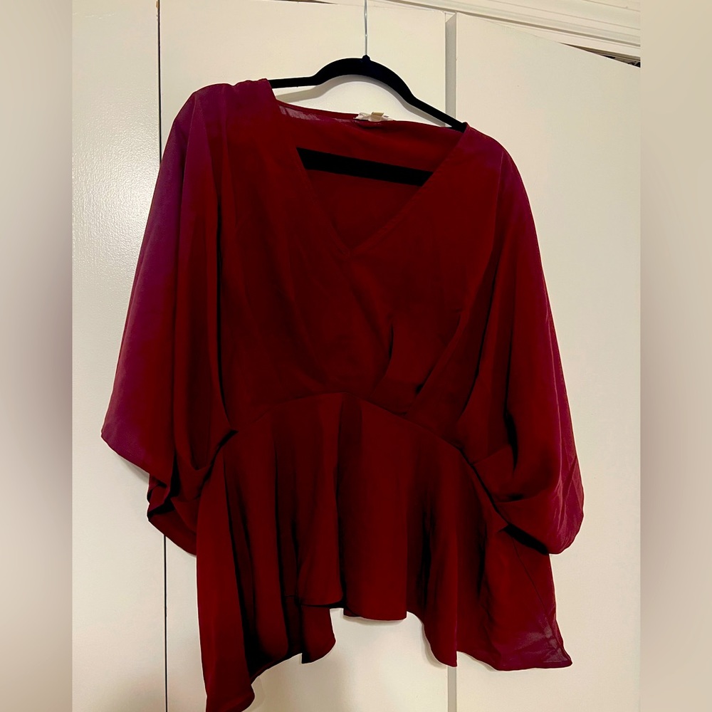Chic Soul EUC Maroon Blouse - 2X